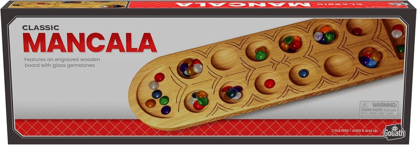 Classic Mancala - Fullsized Solid Wooden Board