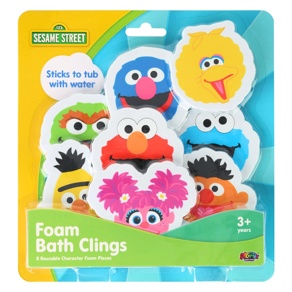 Foam Bath Clings Stickers - 8 Pcs Reusable
