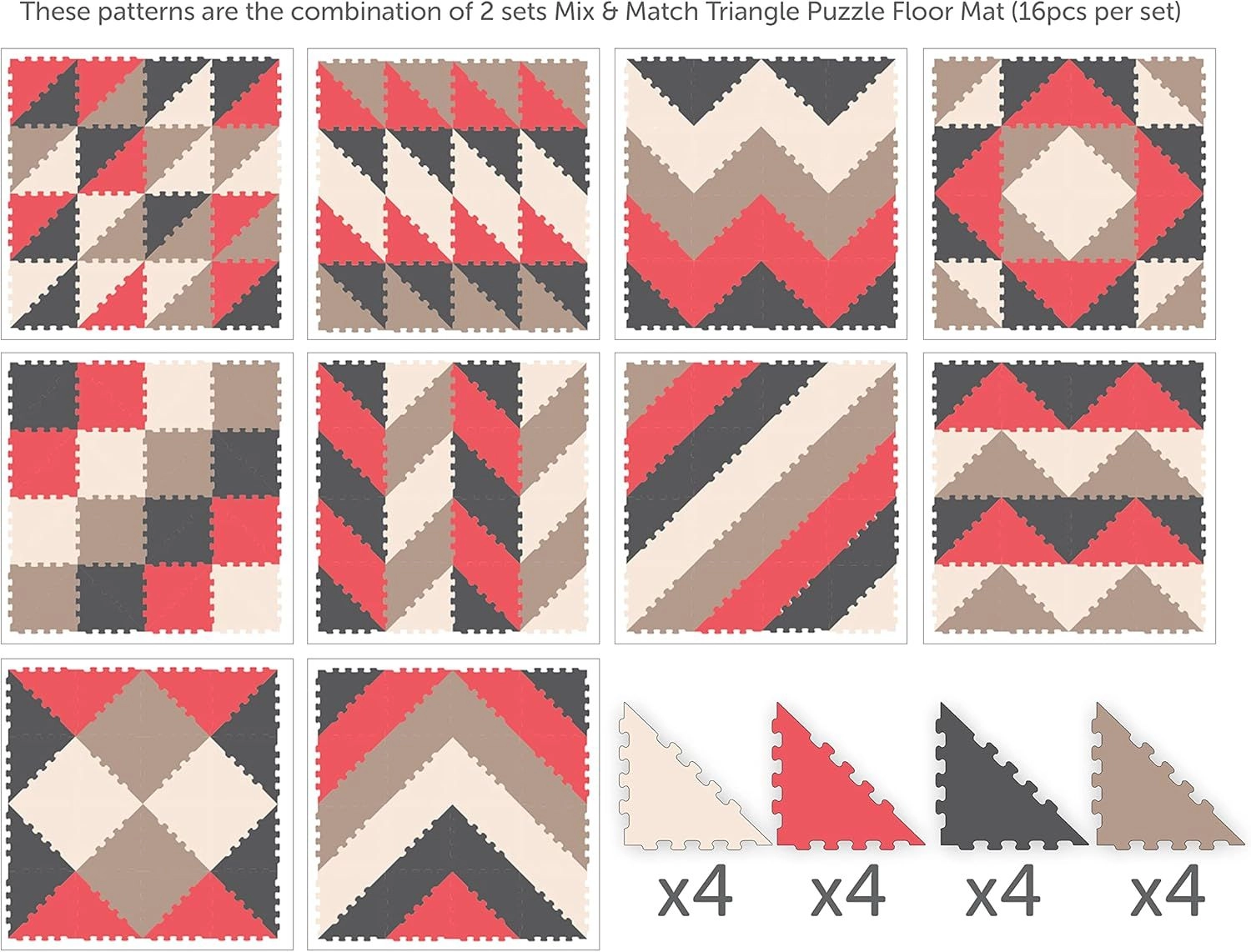 Triangle Puzzle Floor Mat - 10 Months