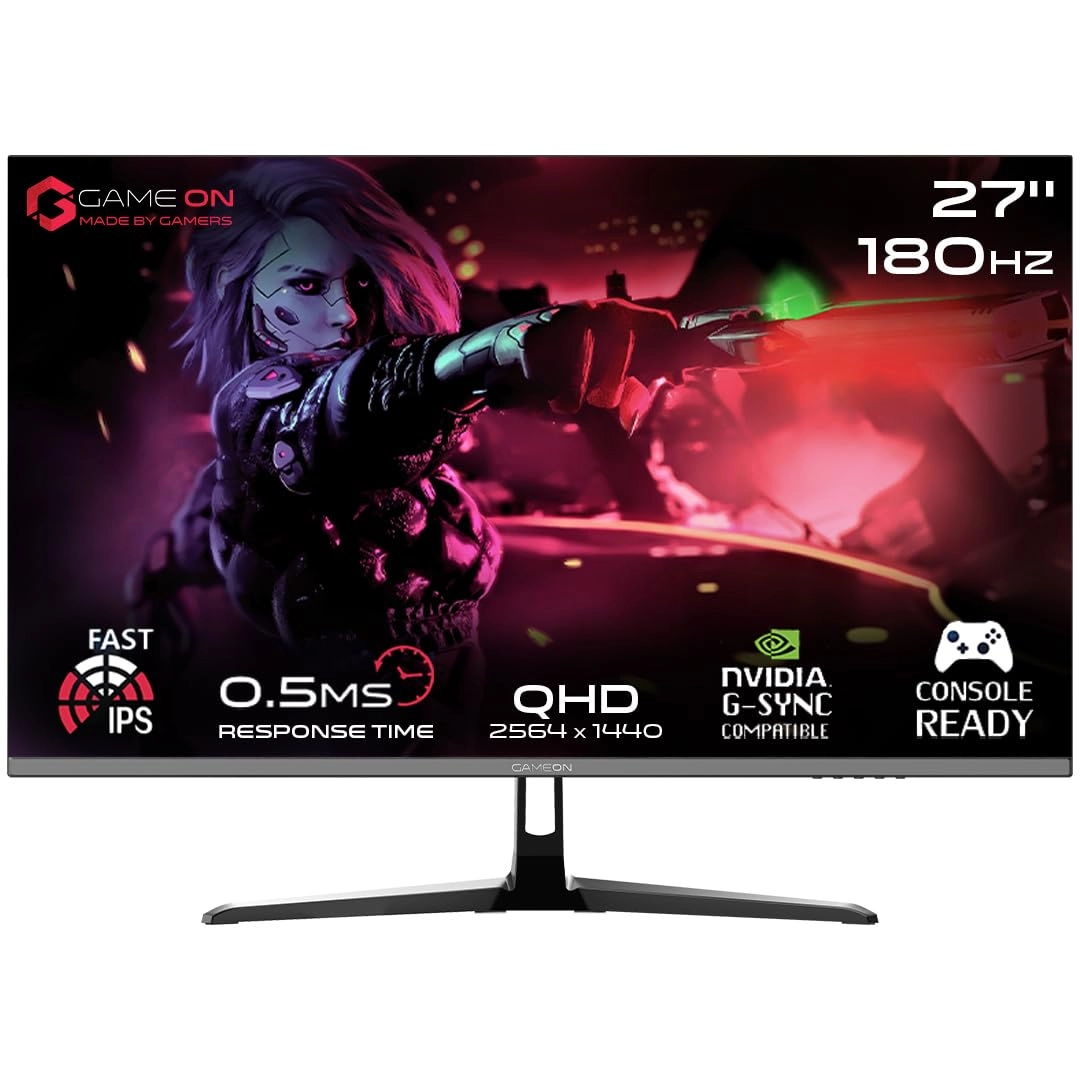 GameOn (Renewed) GOPS27QHD180IPS - 27 Inch 2560 x 1440 Pixels