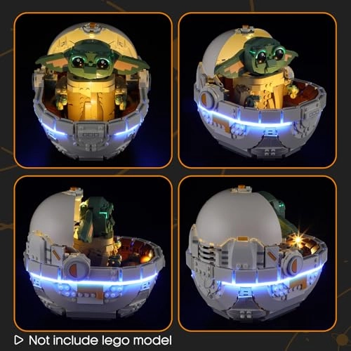 LED light kit for LEGO Grogu with Hover Pram 75403