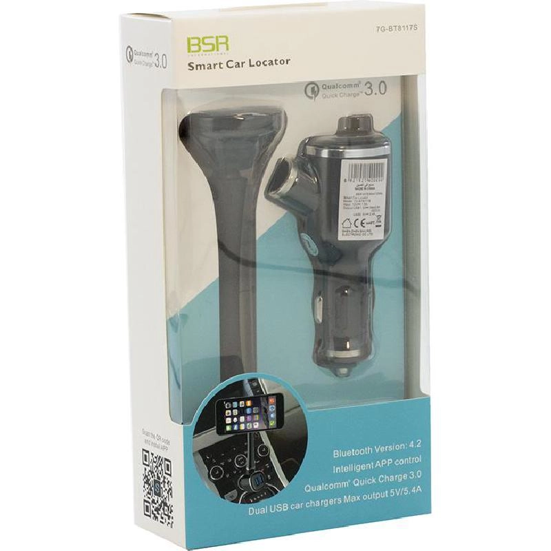BSR Smart Car Locator + Magnetic Phone Holder + Car Charger - 5 Volts