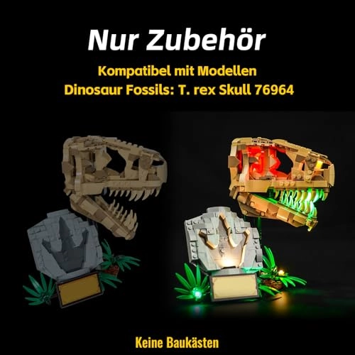 LED Light Set for LEGO Dinosaur Fossils: T. rex Skull 76964 - Copper
