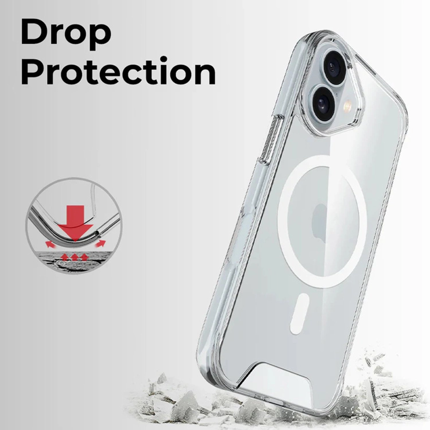 MagSafe Clear Case + Screen Protector + Lens Protector for iPhone 17