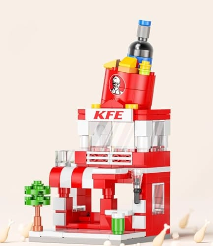 Mini City Shop Street View Building Blocks - 167pcs Fast Food Restaurant