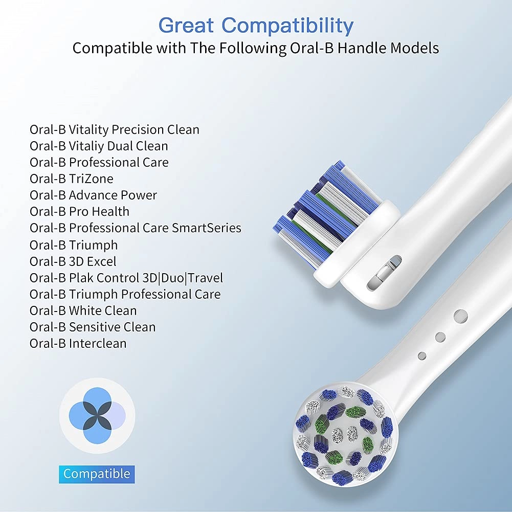 Replacement Toothbrush Heads - 16 Pack Precision Clean