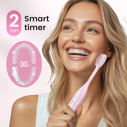 Sonic Electric Toothbrush - Pink USB Travel-friendly