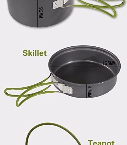 Cookware Mess Kit - 9 Piece 1L