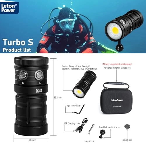 Turbo S Diving Flashlight Rechargeable (10000lm)