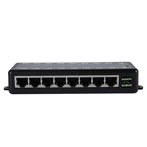 8 Port PoE Injector - DC12V-48V 8 ports IEEE802.3af/at 100 Megabits Per Second