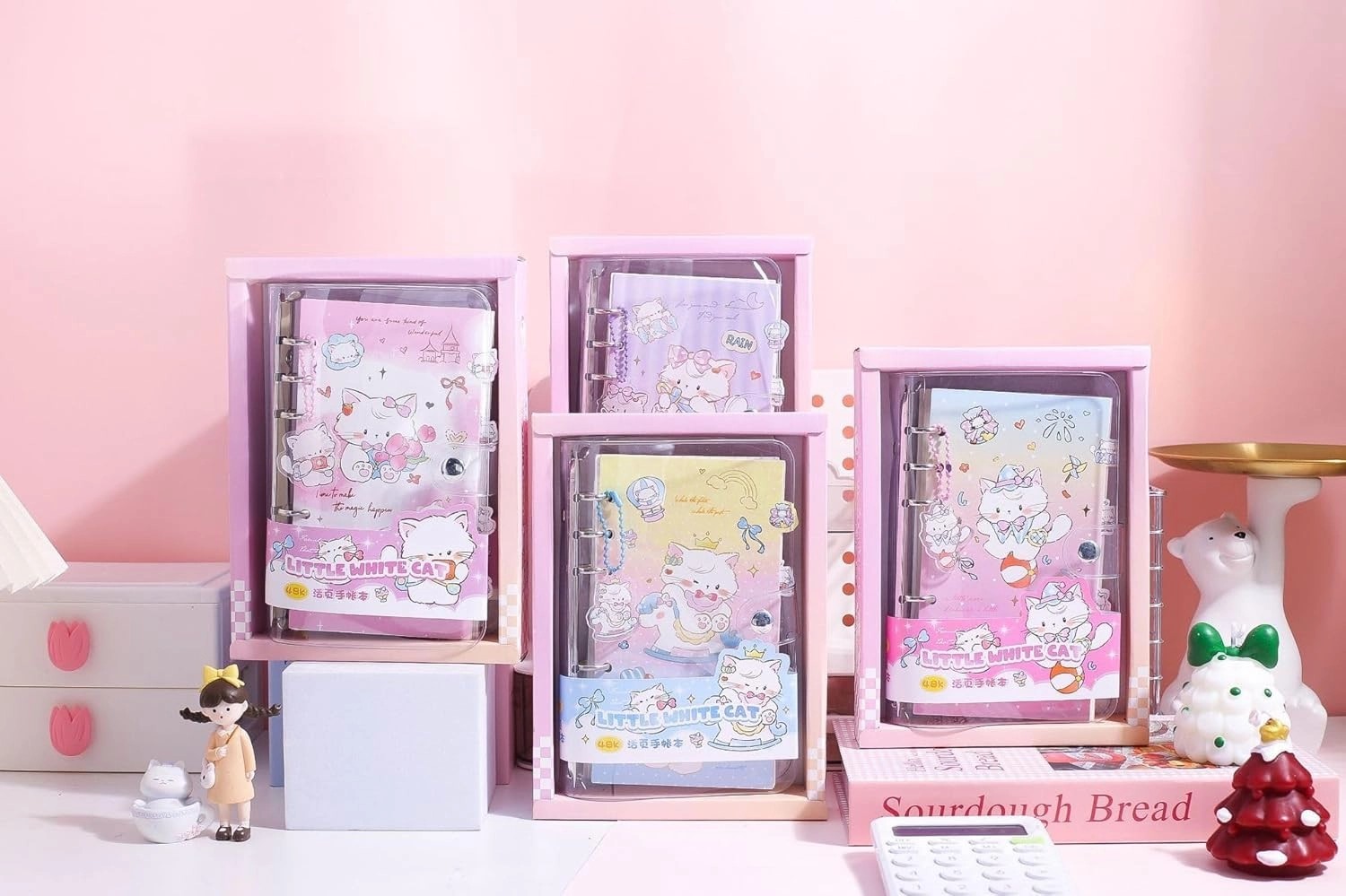 Shivaaro Mini Transparent Binder Notebook Spiral - 90+ Pages