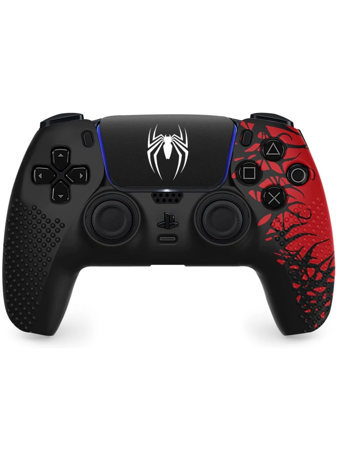 khomat Anti-Slip Silicone Skin for PS5 Controller - Touch Pad Stickers Enhanced Grip