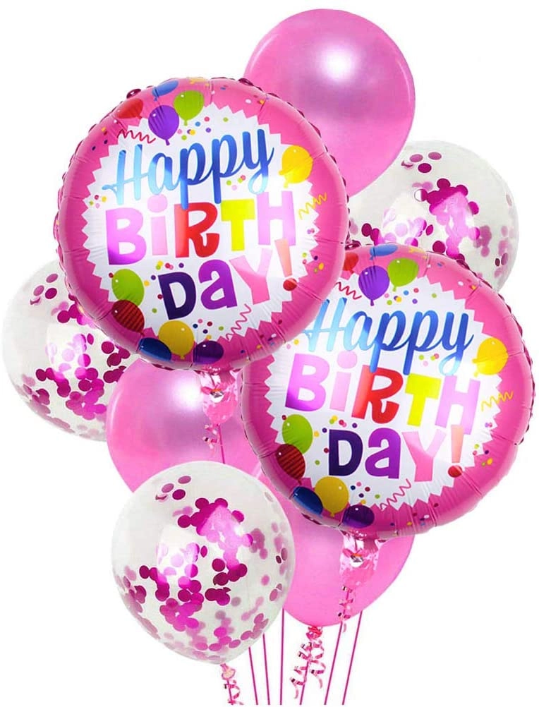 Party Time Trading LLC Balloons Set - 8-Pieces Birthday