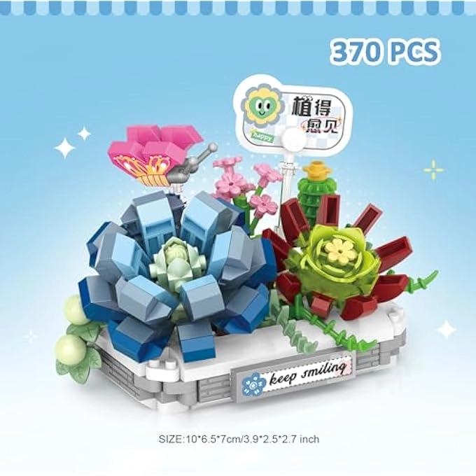 MINI FLOWER SUCCULENT BONSAI - 4 pcs