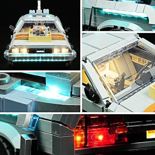 LED Lighting Compatible with Lego Back to The Future Time Machine 10300 - Music Edition 2 AAA batteries required.