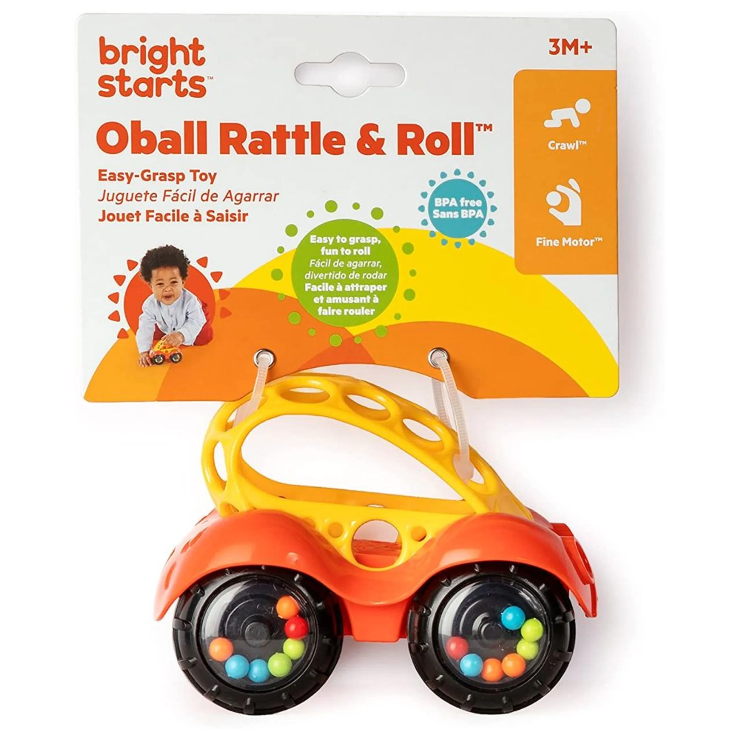 Rattle & Roll Toy - 3 months Oball material 1pc