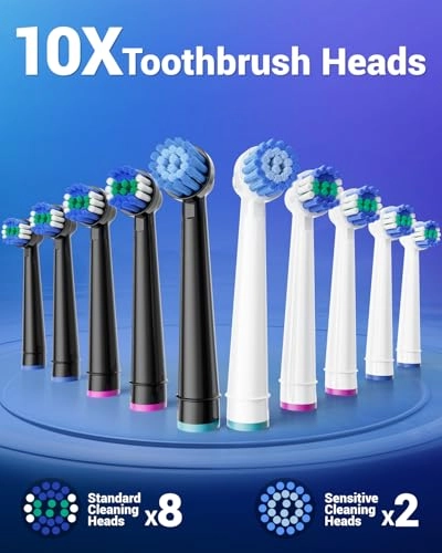 Y06W - 2 Pack 10 Brush Heads 60-Day Battery Life