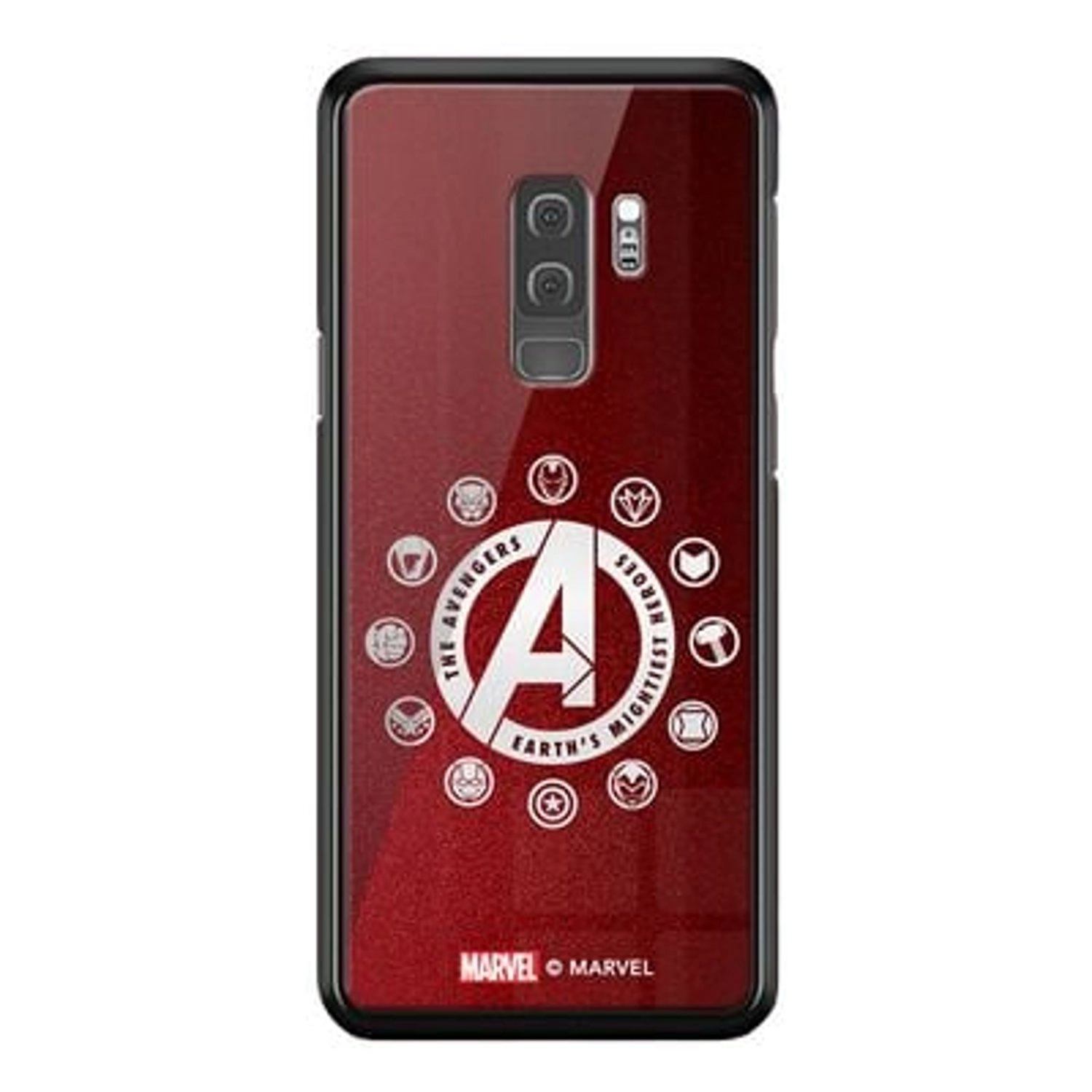 Wackylicious Avengers Character Logos Back Case for Galaxy S9 Plus
