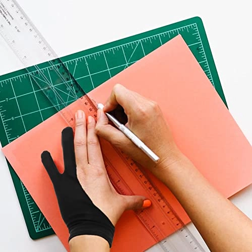 Artists Painting Glove - 4pcs Two Finger Black