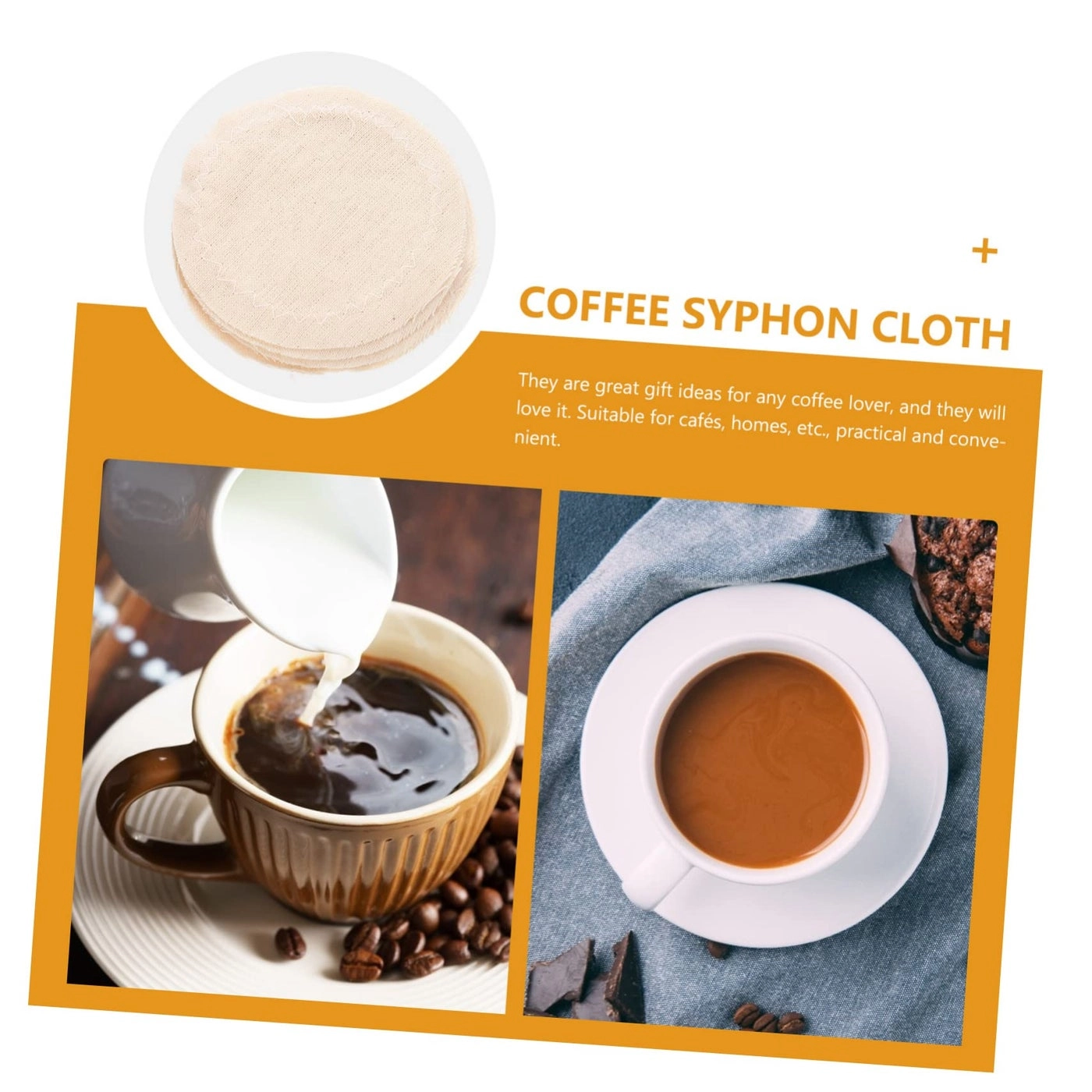 Coffee Filter Cloth - Reusable Replacement 100 Pieces