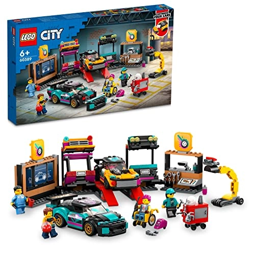 City Custom Car Garage (60389) - 2 Customisable Cars 4 Minifigures