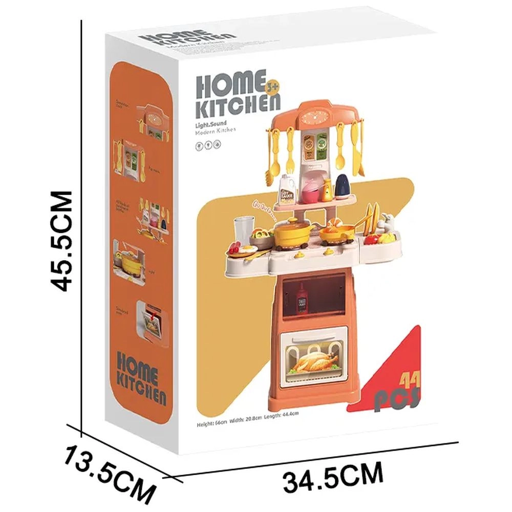 Kid's Kitchen Toys With Light & Sound Playset - 44pcs (5551007-889-269)