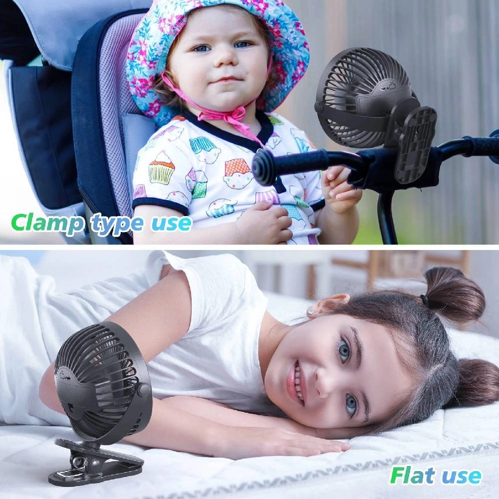 USB Desk Fan - 3 Speed Rechargeable 360° Rotate