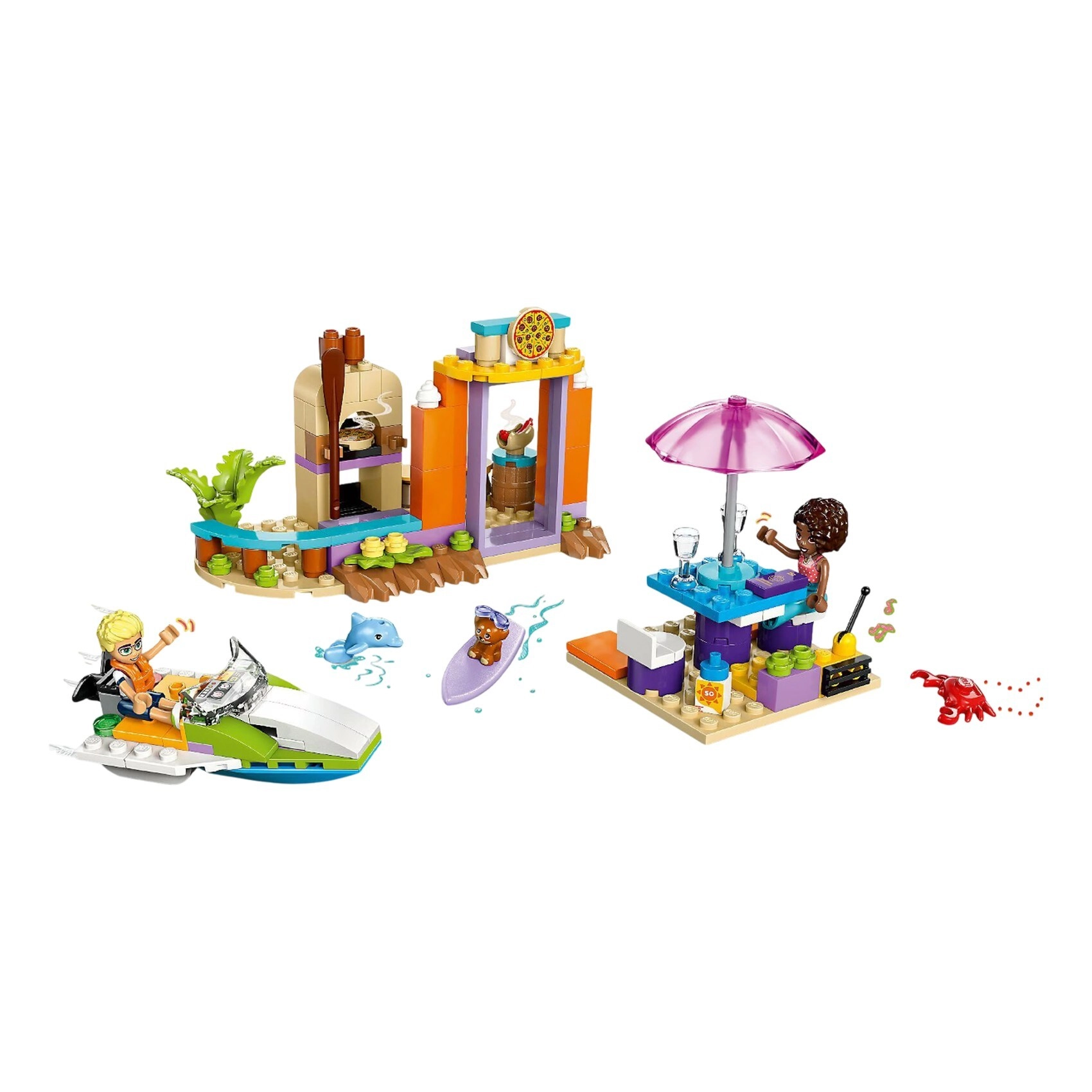 Friends Creative Beach and Travel Suitcase (42672) - 2-in-1 Seaplane Speedboat