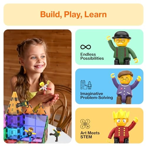 Magnetic Action Figure Set - 3 years and up 8 pieces