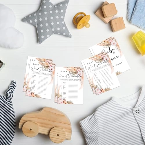 Boho Floral Baby Shower Games - 30 piece(s)