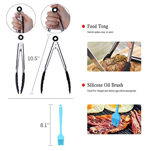 Air Fryer Accessories - Aluminum, Plastic, Stainless Steel 8inch-5pcs