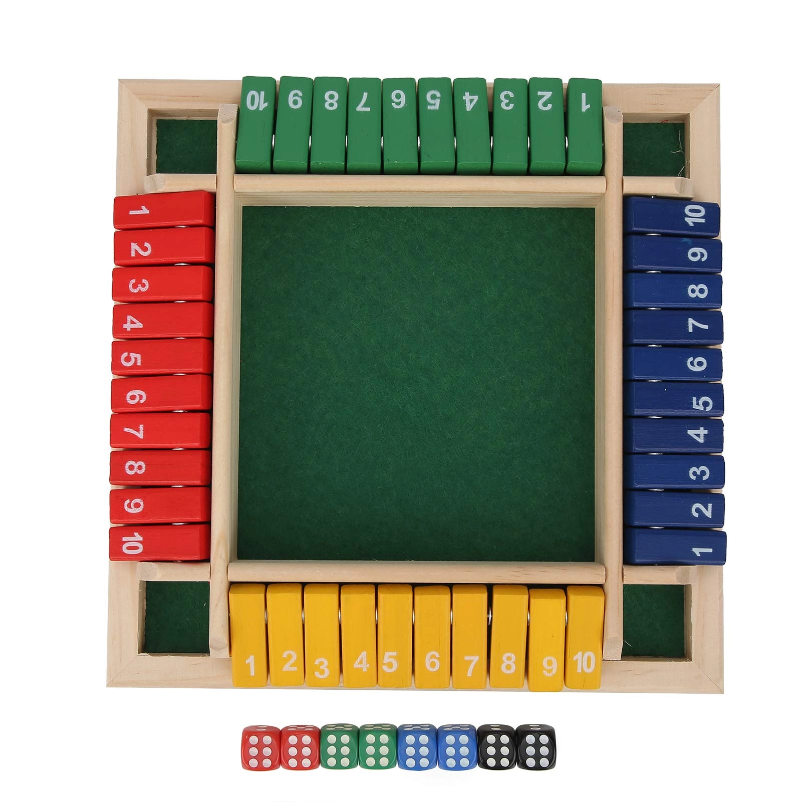 ZAICOLER Board Dice Game - Math Wood 8.7x8.7x1.4in