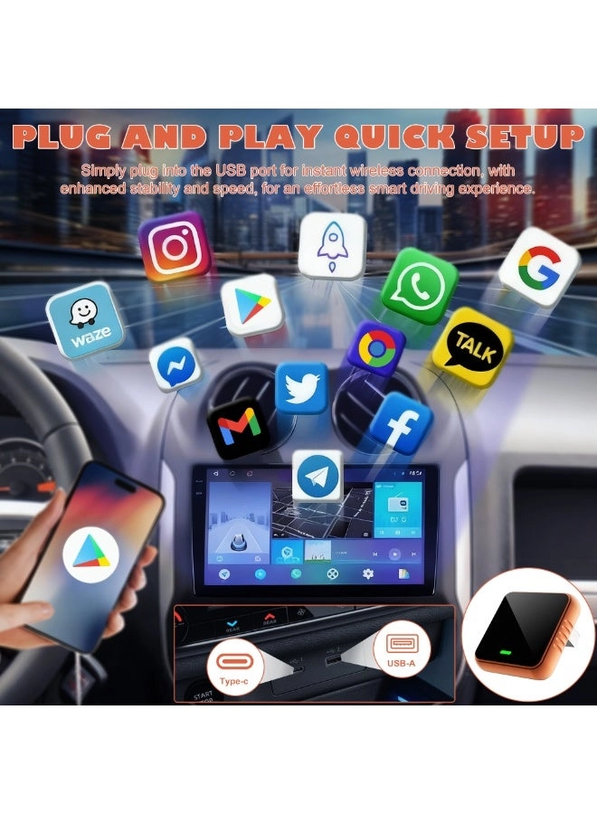 AutoLink AI+ Mini - 2-in-1 Wireless CarPlay Android Auto