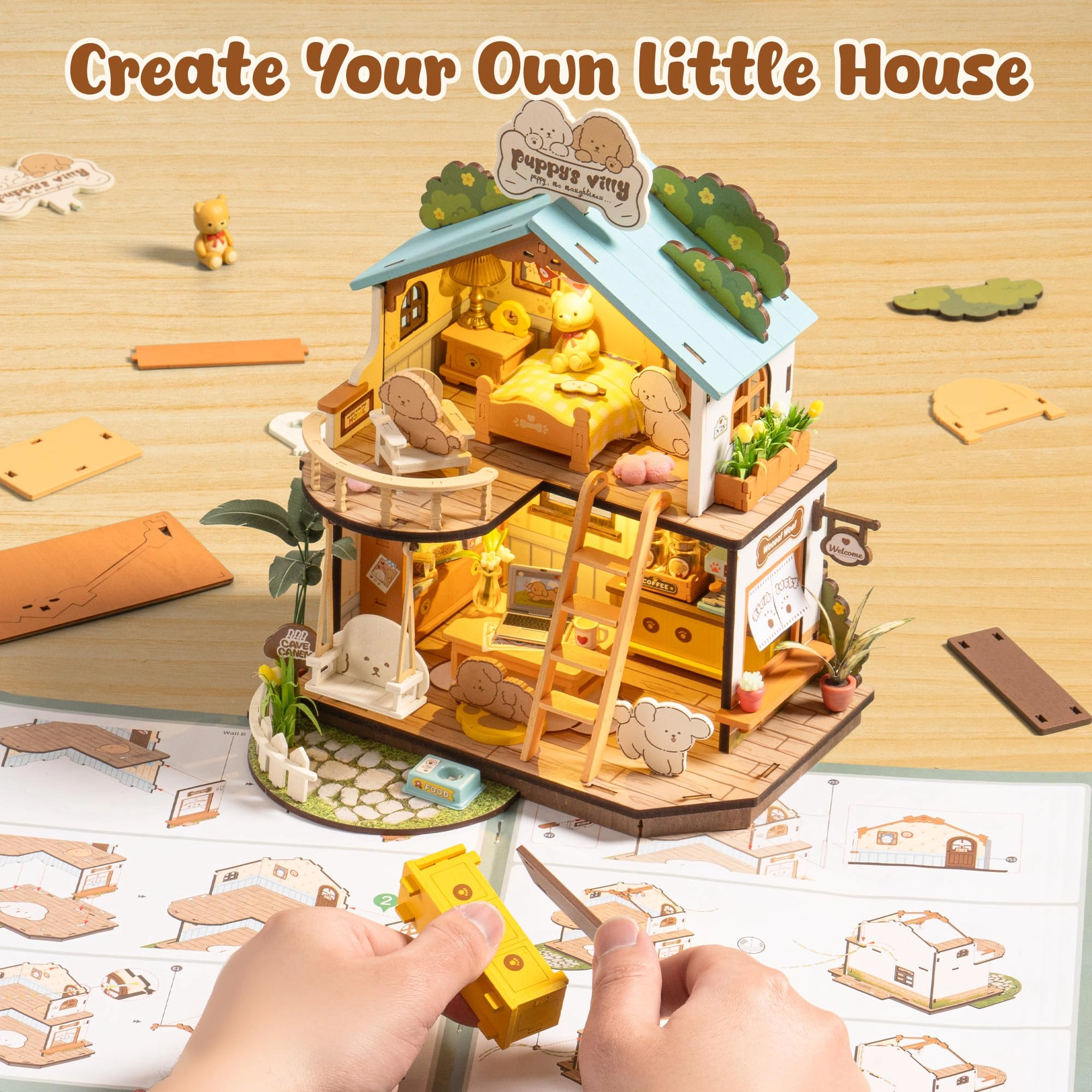 Miniature House Puppy Villa