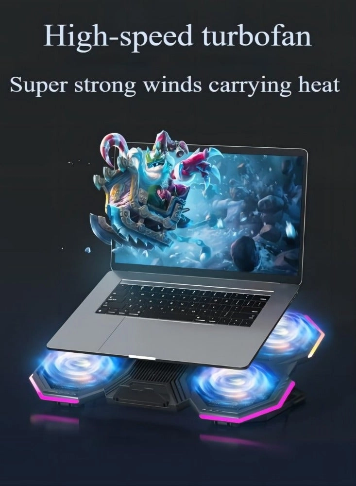 Gaming laptop cooling pad - 6 fans 12-21-inch