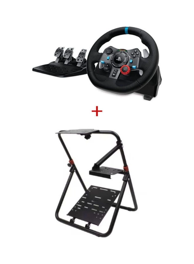 Logitech G29 Racing Wheel & Pedals - PS5/PS4/PS3/PC + Racing Wheel Stand Holder, Mount