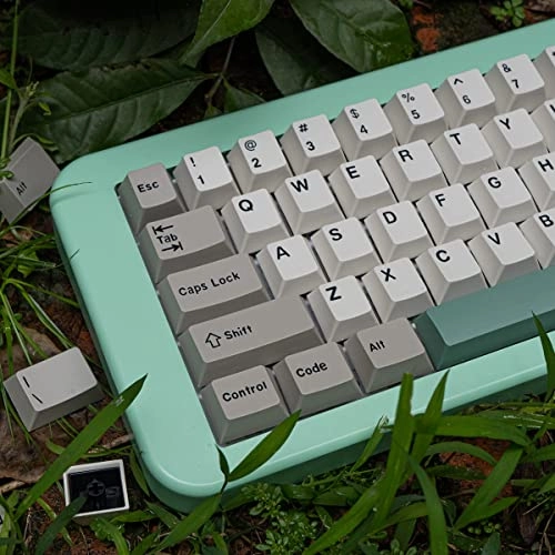 9009 Grey Beige Keycaps Set - ANSI/ISO Wired