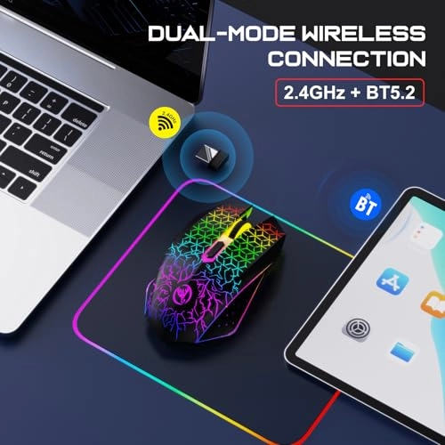 Dual Mode Wireless Mice - 2.4G BT5.2