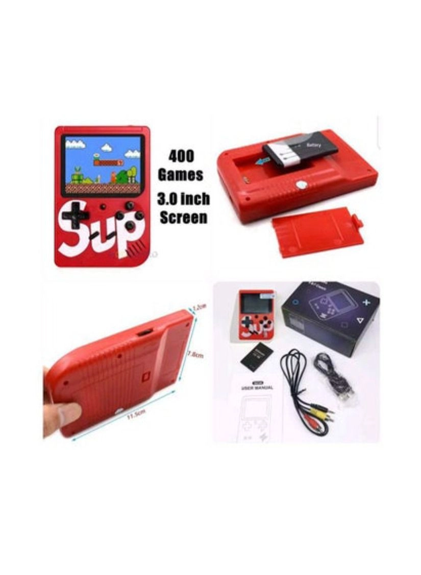 Handheld Game Console - 400 Built-in Games 3-Inch Color Screen Rechargeable Battery