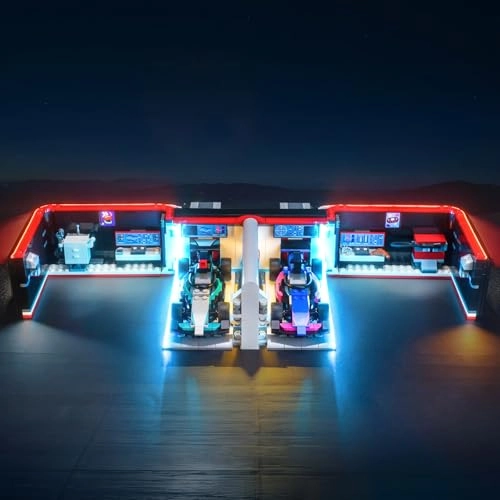 LED Light Set - Compatible with Lego 60444 F1 Garage Mercedes-AMG Alpine Cars