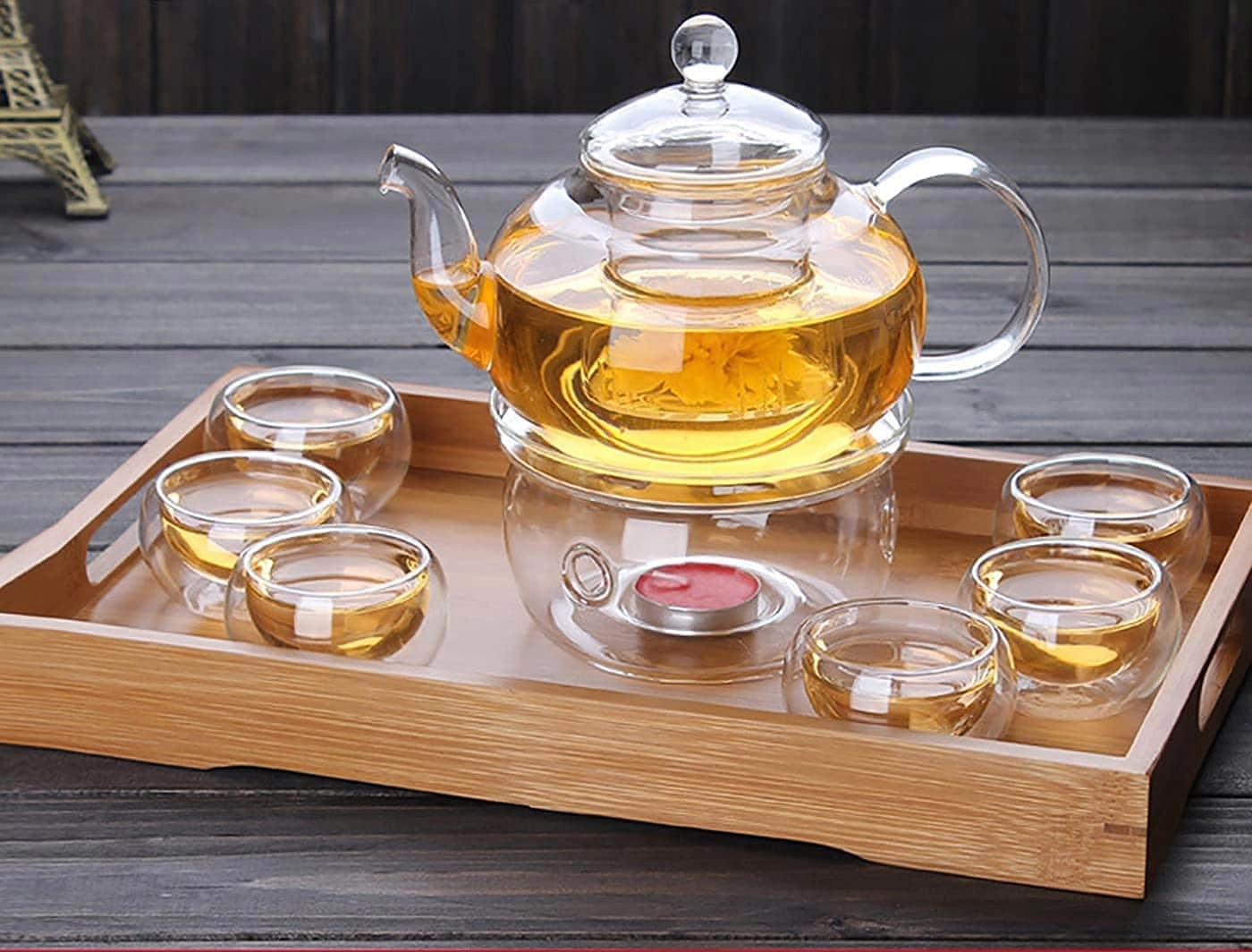 Borosilicate Heat Resistant Glass Teapot - borosilicate glass 50 ml Set