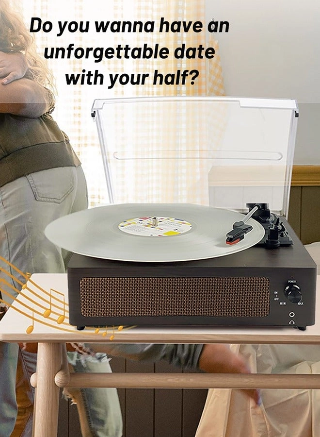 Vinyl Record Player - Bluetooth 2 Stereo Speakers 3 Speed