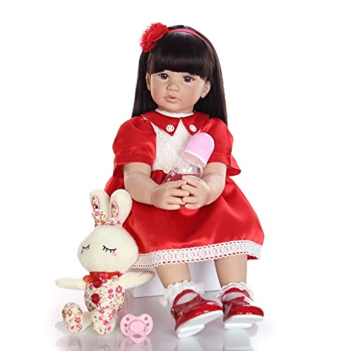 Rebirth Baby Doll - 48cm/58cm Silicone Limbs Cloth Body Panda Clothes Gift Set