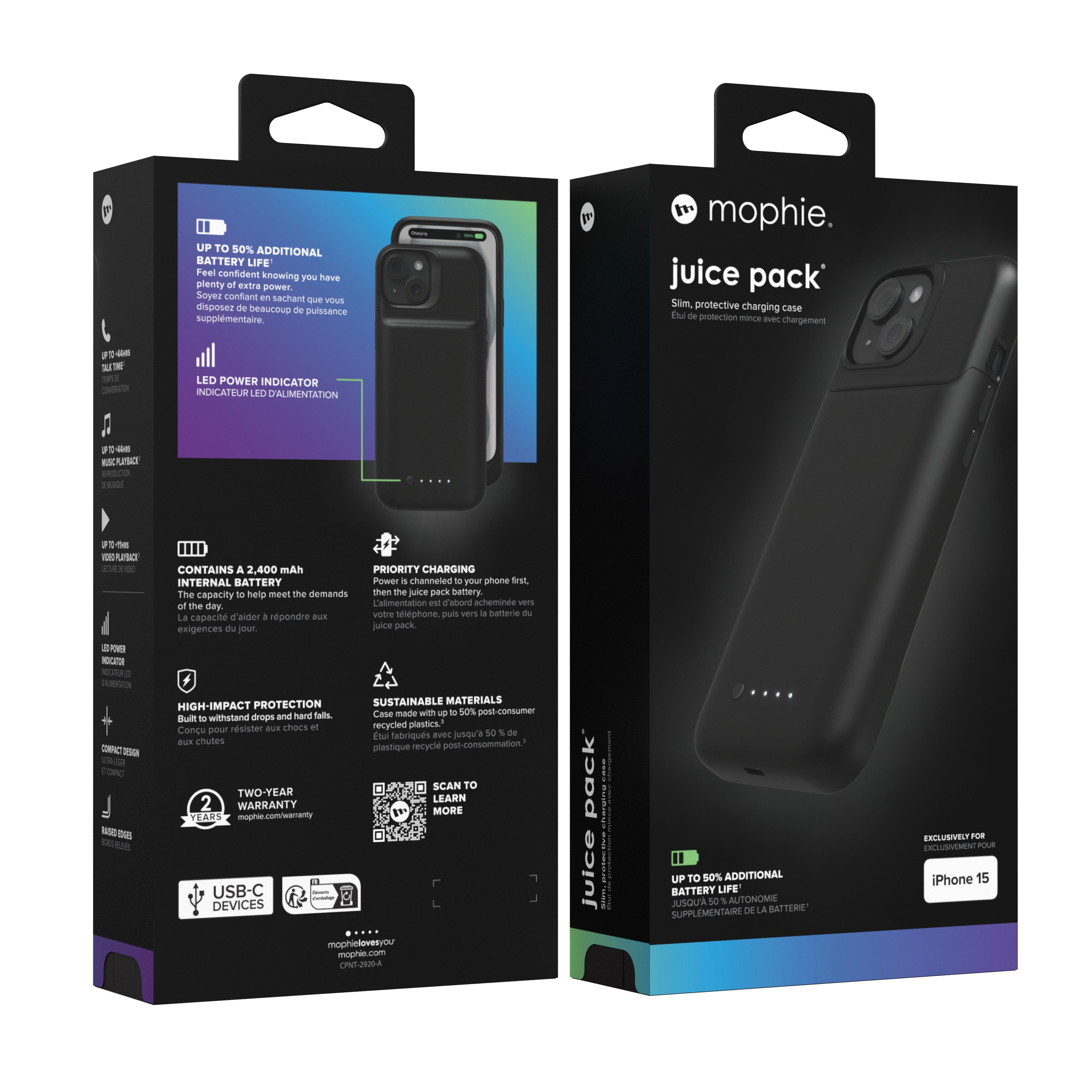 Juice Pack Case for iPhone16 Pro Max - Black