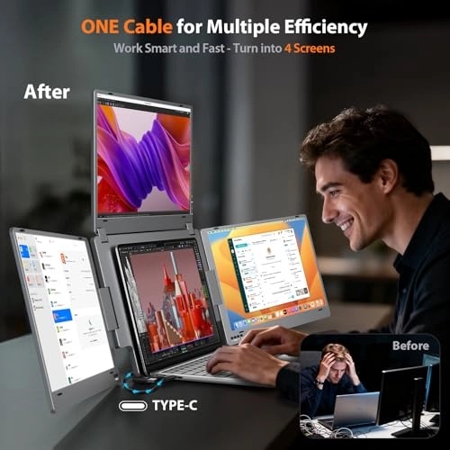 Laptop Screen Extender - X90G 15.6 Inches 1920 x 1080 Pixels