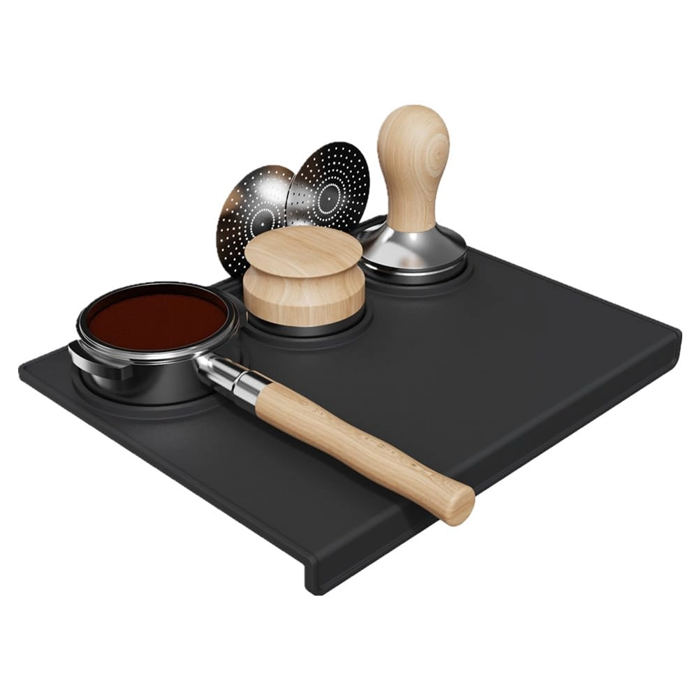 Lit Dream Coffee Tamper Mat - 25x20x2cm Gray Silicone