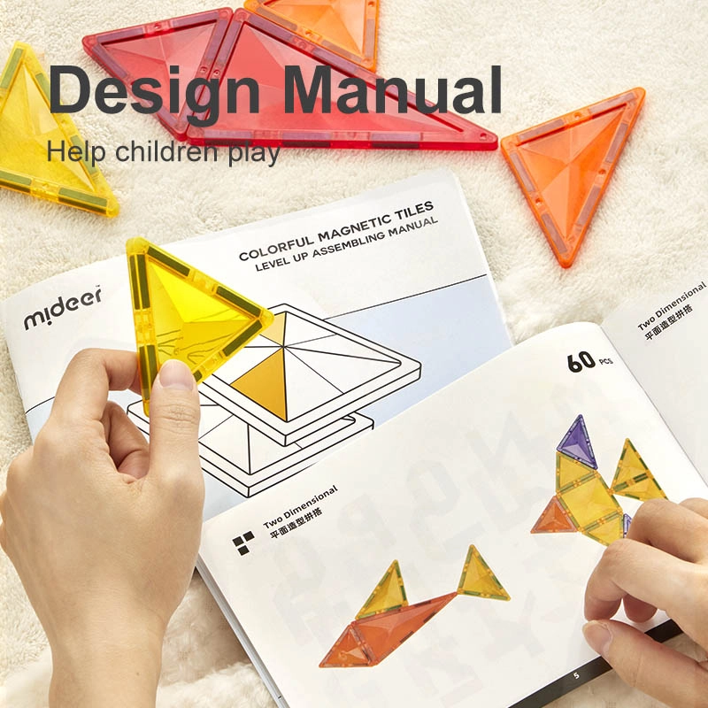 Colorful Magnetic Tiles - 60 pcs