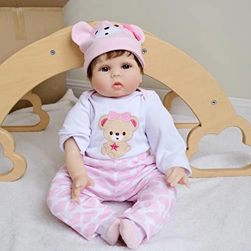 Reborn Baby Doll - 55cm/22in Soft Silicone Dressed