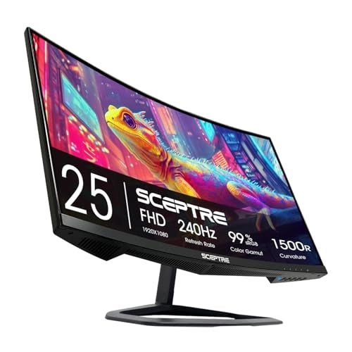 Sceptre Curved Gaming Monitor - C255B-FWT240 24.5 Inches 1920x1080