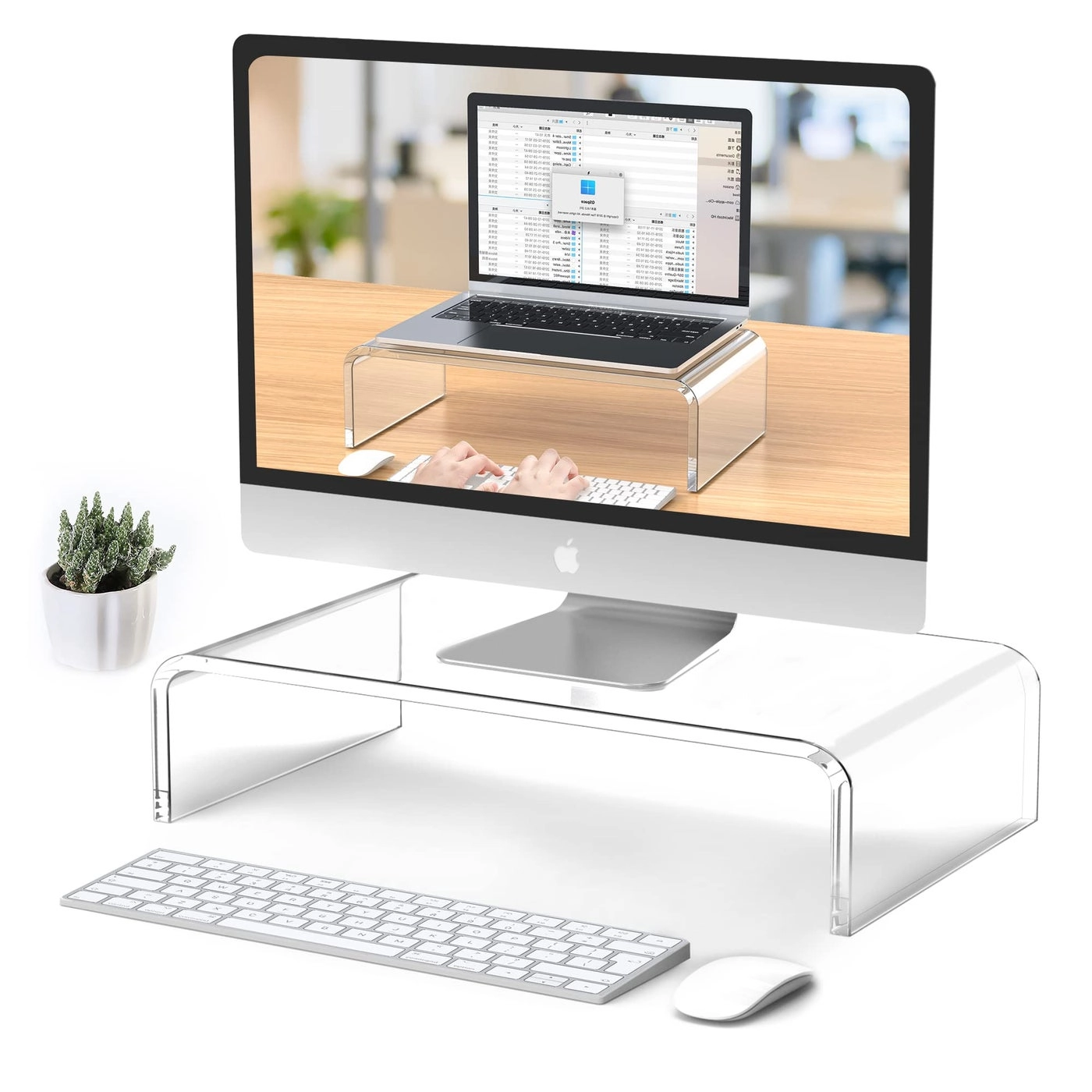 Acrylic Monitor Stand Riser